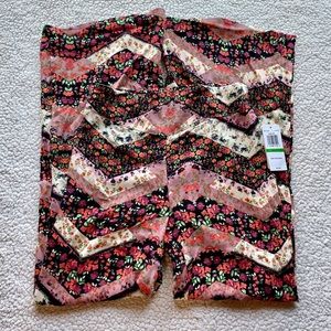 GB Girls Wide Leg High Waist Floral Pants Large